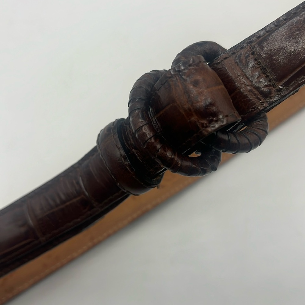 Harken reptile embossed leather belt
